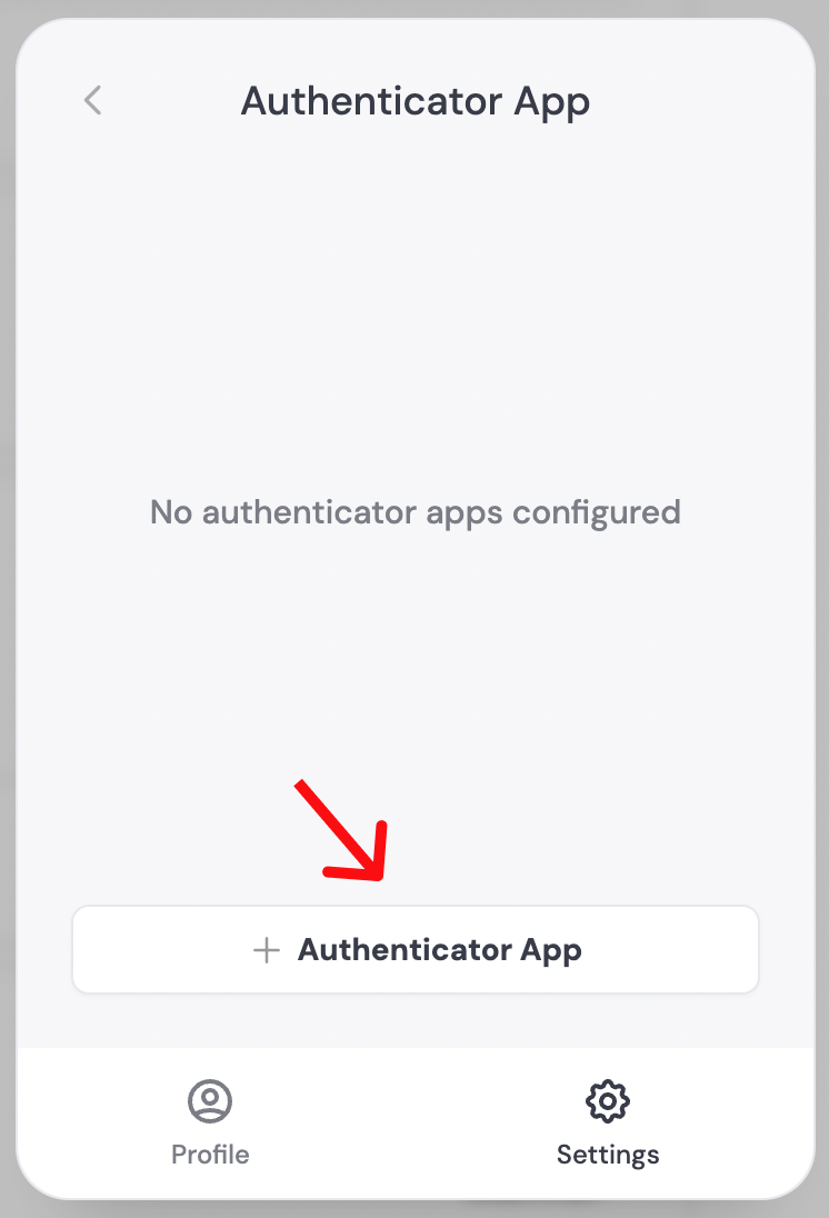 Select + Authenticator App